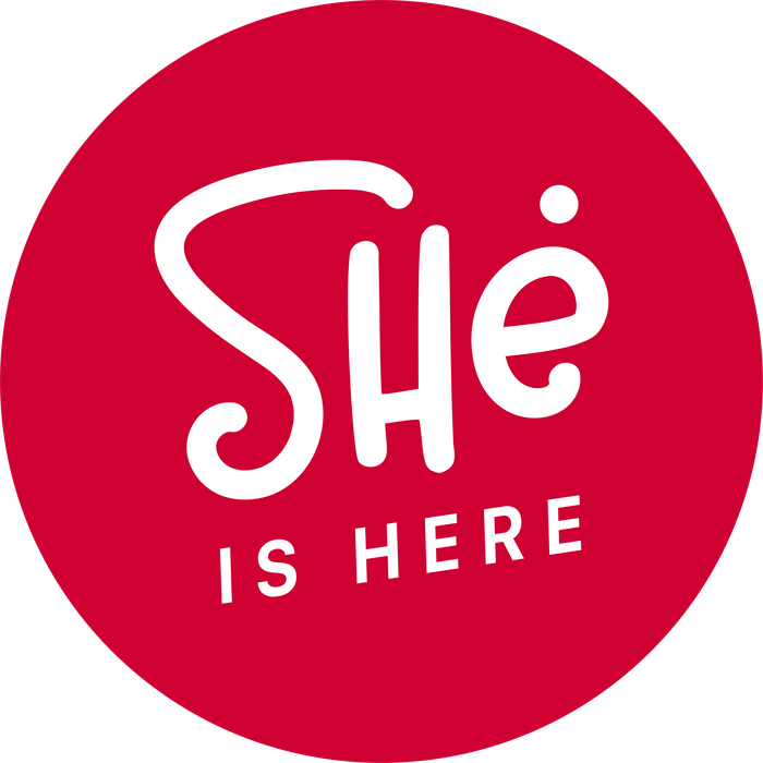 She is here